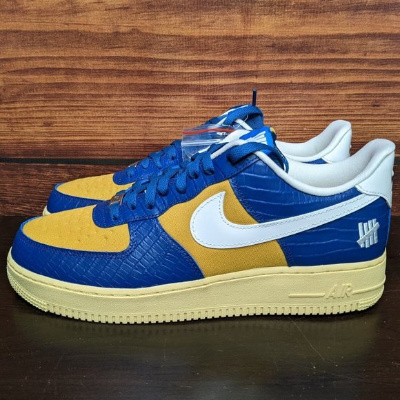Nike Air Force 1 Low SP Undefeated 5 On It Men\'s 11.5 Blue Yellow Croc shoes